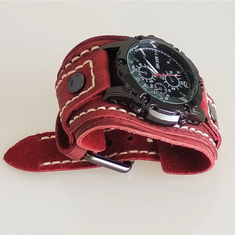 ✨✨BRAND NEW Punk Style Vintage Handmade Leather Watch - Picture 9 of 9